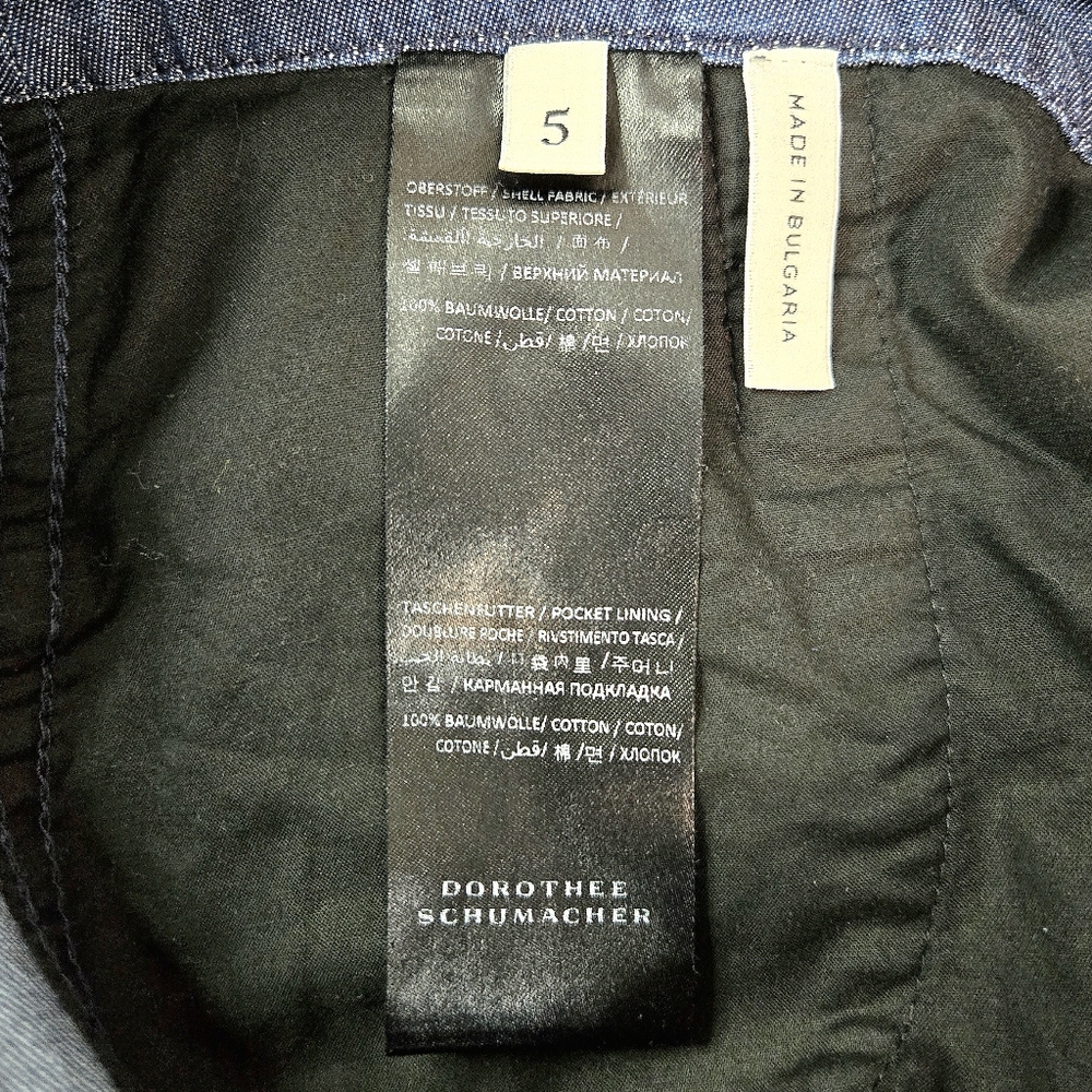 Dorothee Schumacher Wide-Leg High Waist Chambray Jeans/Pants, Size 5 (12) ~ EUC - Picture 13 of 16